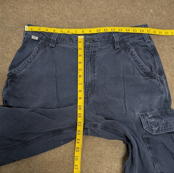 Carhartt FR Fire Resistant Blue Distressed Grunge Pants Men's 36 x 32 - Picture 7 of 8